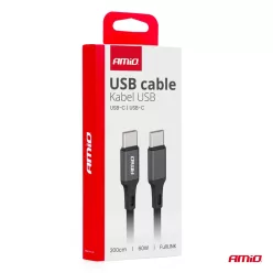 USB-C/USB-C gyorstöltő kábel 200cm 60W