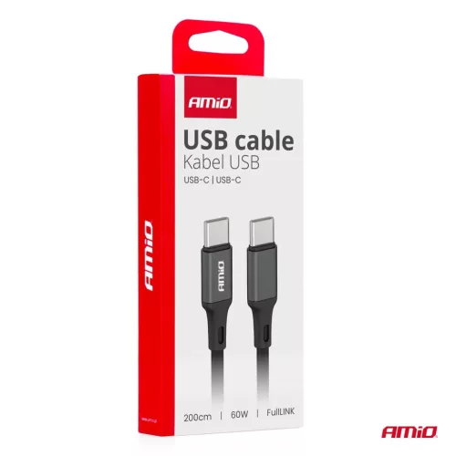 USB-C/USB-C gyorstöltő kábel 200cm 60W