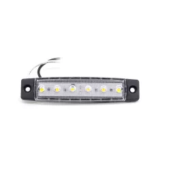 Fehér helyzetjelző 6 LED-es 24V