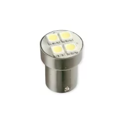LED izzó BA15S 24V (4smd-piros) 2db