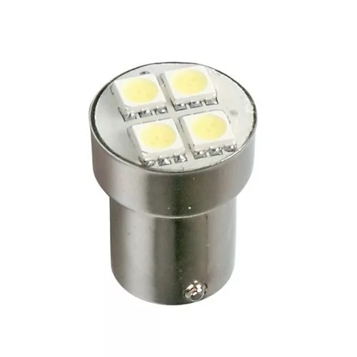 LED izzó BA15S 24V (4smd-sárga)