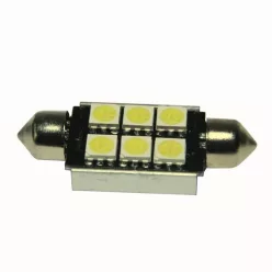 LED CANBUS szofita izzó 24V (6smd-sárga-41mm) 2db