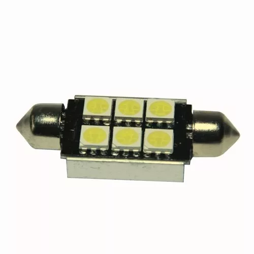 LED CANBUS szofita izzó 24V (6smd-sárga-41mm) 2db