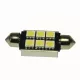 LED CANBUS szofita izzó 24V (6smd-sárga-41mm) 2db