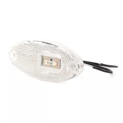 Helyzetjelző fehér LED ovális (W65)