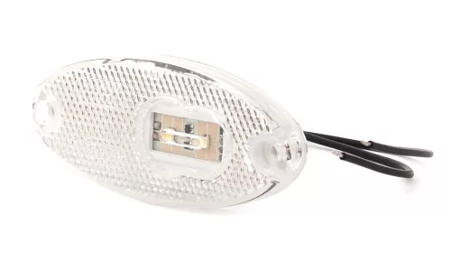 Helyzetjelző fehér LED ovális (W65)