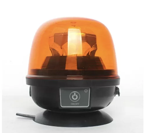 Mágnestalpas LED-es sárga villogólámpa 12/24V
