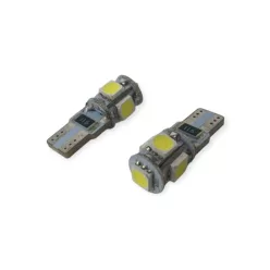 LED CANBUS izzó T10 24V (5smd-W2,1x9,5d-fehér) 2db