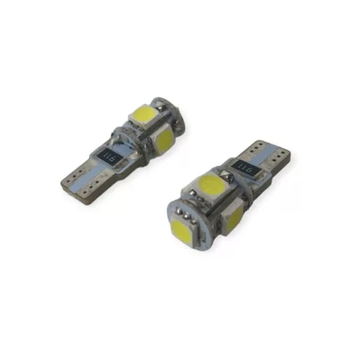 LED CANBUS izzó T10 24V (5smd-W2,1x9,5d-fehér) 2db