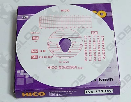 Tachográf korong 125KM/H Hico