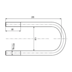 Rugókengyel BPW M22*2,5/130*295