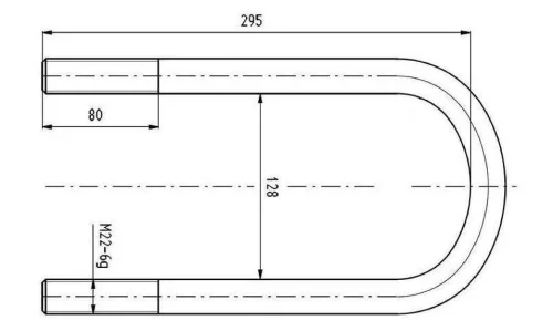 Rugókengyel BPW M22*2,5/130*295