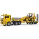 MAN TGA mélyrakterű teherautó + JCB 4CX kotrórakodó