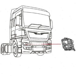 MAN TGX fényszóró zsák fém tartozékokkal jobb