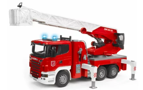 Scania létrás tűzoltóautó (szirénával)