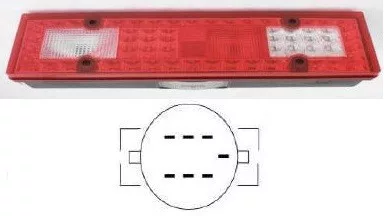 7 kamrás LED-es hátsó bal Ivecohoz