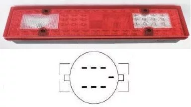 7 kamrás LED-es hátsó jobb Ivecohoz