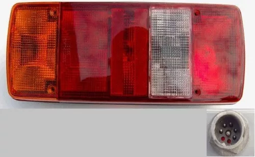 5 kamrás hátsó lámpa 8 AMP csatis bal
