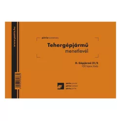 NYOMTATVÁNY MENETLEVÉL DG21 A5-ÖS