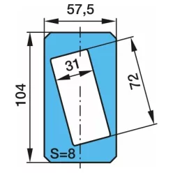 Laprugó rögzítő BPW-hez 57*104