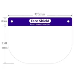 Felhajtható arc védő plexi 32/33cm