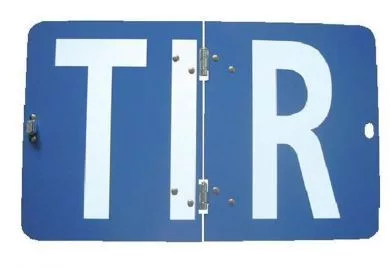 TIR tábla aluminium