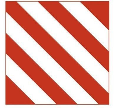 Túlnyúló rakomány tábla 35x35cm