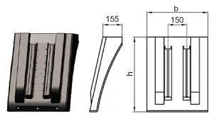 Sárvédő egyenes 490x608mm (Krone)