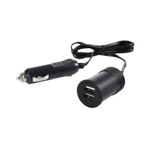 Usb szivargyújtó töltő dupla 12/24V 100cm
