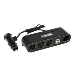 Szivargyújtó elosztó + 2usb 12/24V max 5A