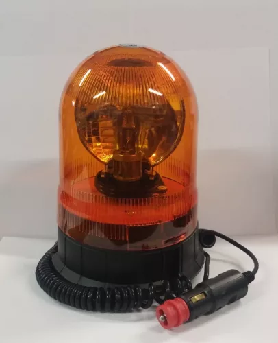 Mágnestalpas sárga villogólámpa izzós 12/24V