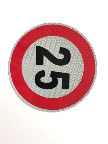 Fényvisszaverő sebesség korlátozó matrica nagy 25
