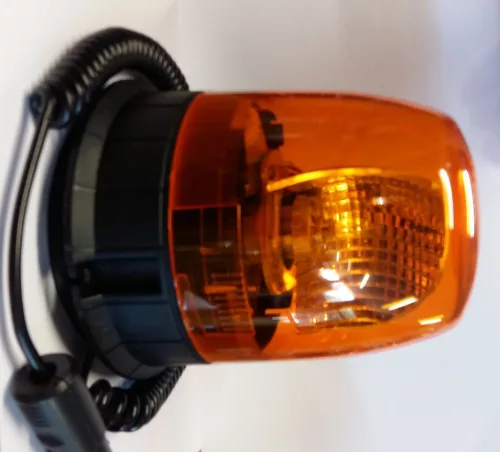 Mágnestalpas sárga villogólámpa izzós 12/24V