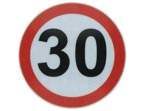 Fényvisszaverő sebesség korlátozó matrica nagy 30