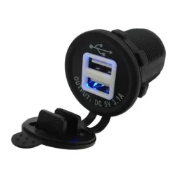 Szivargyújtó töltő 2xUSB, 12-24V, 3100mA