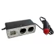 Szivargyújó elosztó 2-es + 2 USB 12-24V, 2x500mA