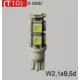 LED izzó T10 12V (9smd-fehér) 2db