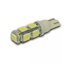 LED izzó T10 24V (9smd-sárga) 2db