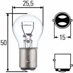 Hella 24V 21/5W izzó