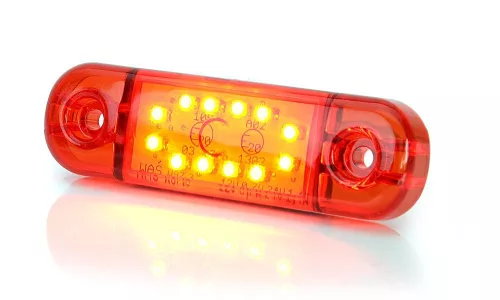 Helyzetjelző piros LED W97.3 (12 led) 12-24V