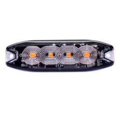 Sárga Villogólámpa modul 4 LED-es 12/24V