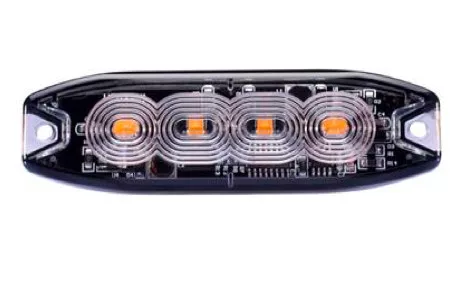 Sárga Villogólámpa modul 4 LED-es 12/24V
