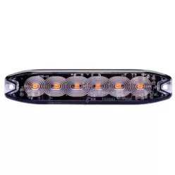 Sárga Villogólámpa modul 6 LED-es 12/24V