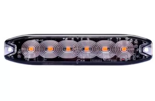 Sárga Villogólámpa modul 6 LED-es 12/24V