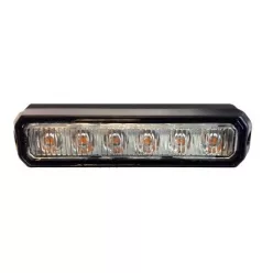 Sárga Villogólámpa modul 6 LED-es 12/24V