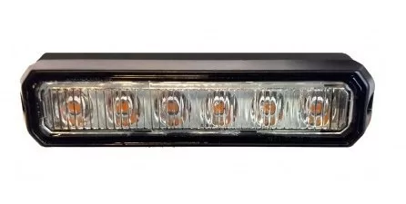Sárga Villogólámpa modul 6 LED-es 12/24V
