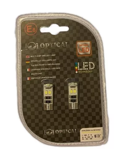LED izzó T10 canbus, 8 LED 24V fehér 1pár