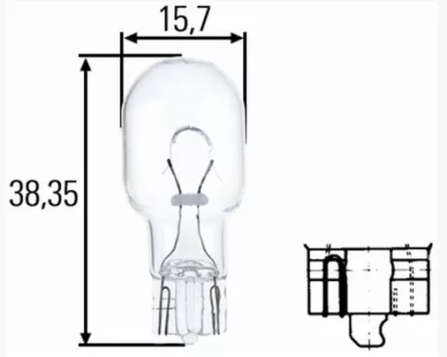 Izzó W16W 12V/16W