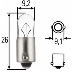 Izzó T4W 12V/4W
