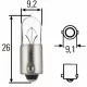 Izzó T4W 12V/4W